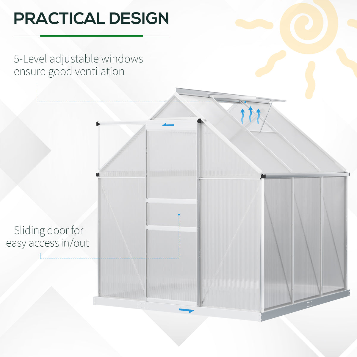 cortex-london-windsor-polycarbonate-walk-in-garden-greenhouse-silver-tone