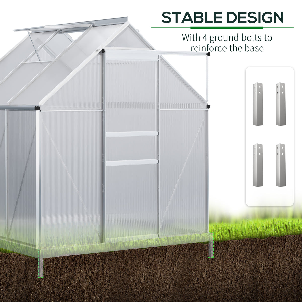 cortex-london-windsor-polycarbonate-walk-in-garden-greenhouse-silver-tone