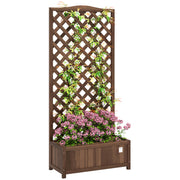 cortex-london-windsor-dark-brown-wooden-trellis-planter-box