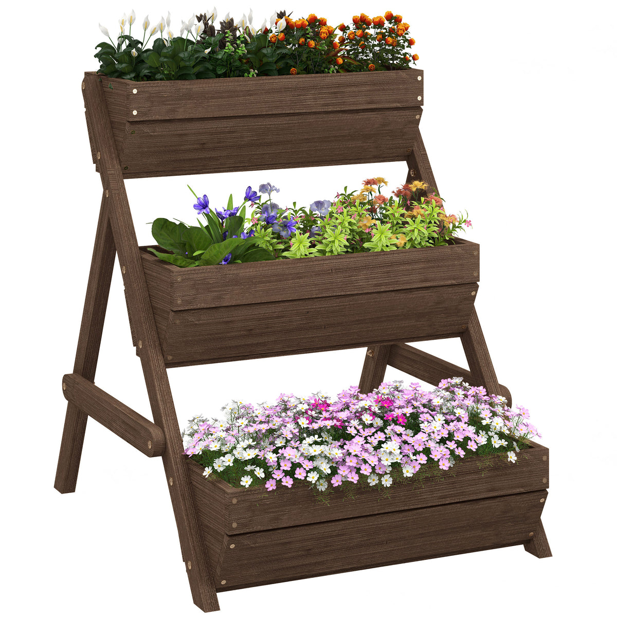 cortex-london-kensington-three-tier-wooden-raised-garden-planter-tan