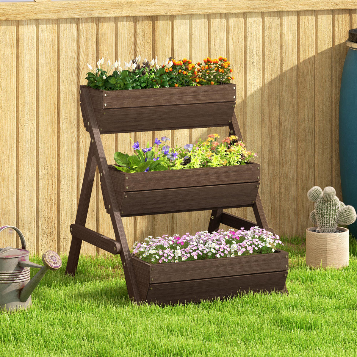 cortex-london-kensington-three-tier-wooden-raised-garden-planter-tan