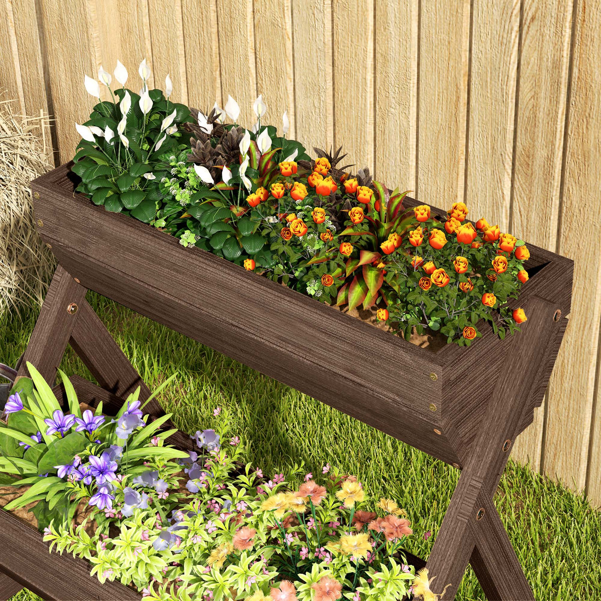 cortex-london-kensington-three-tier-wooden-raised-garden-planter-tan