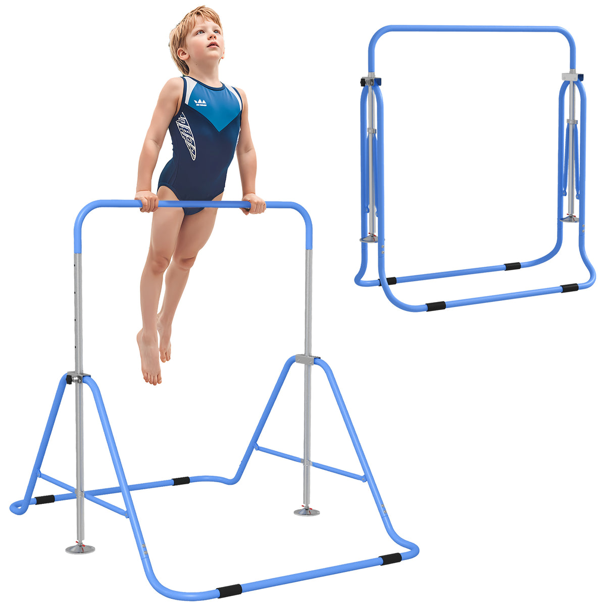 cortex-london-windsor-blue-adjustable-kids-gymnastics-bar-steel