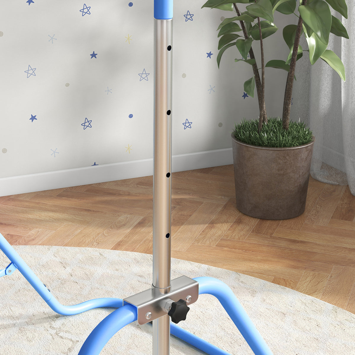cortex-london-windsor-blue-adjustable-kids-gymnastics-bar-steel