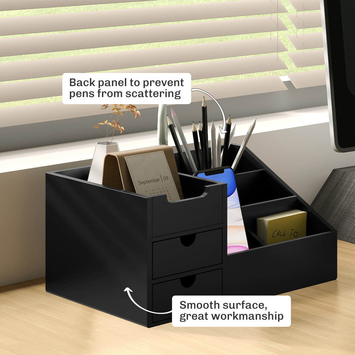 cortex-london-windsor-bamboo-desk-organiser-two-drawers-seven-compartments-black