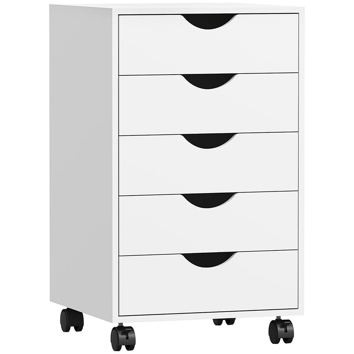 cortex-london-york-white-five-drawer-mobile-filing-cabinet