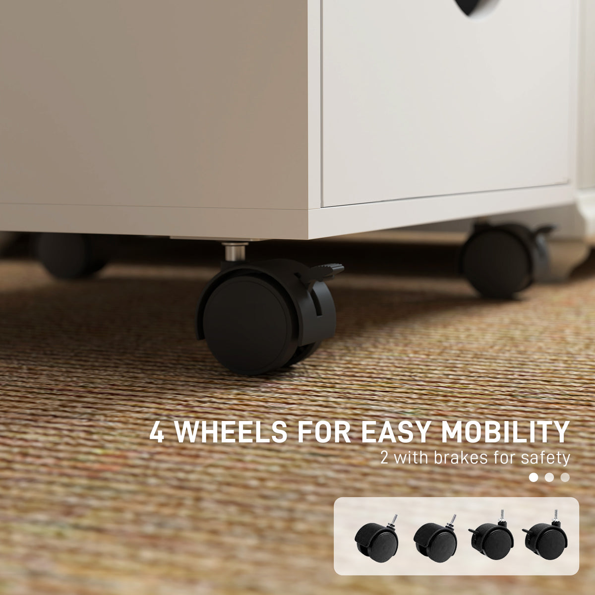cortex-london-york-white-five-drawer-mobile-filing-cabinet