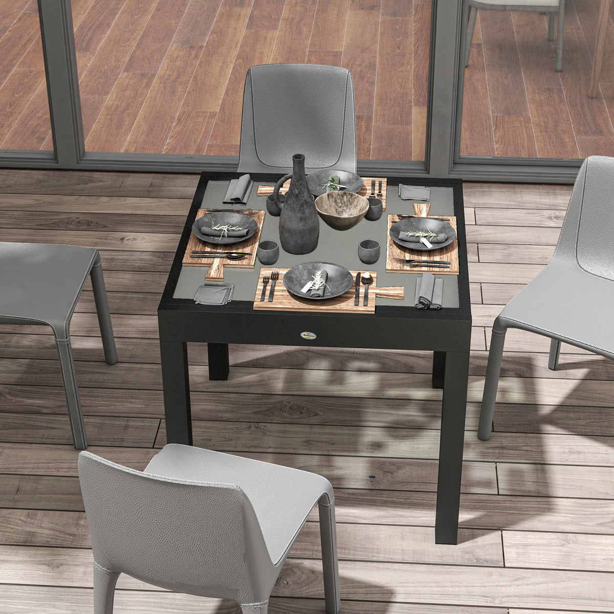 cortex-london-windsor-extendable-outdoor-dining-table-black-clear-tempered-glass-aluminium