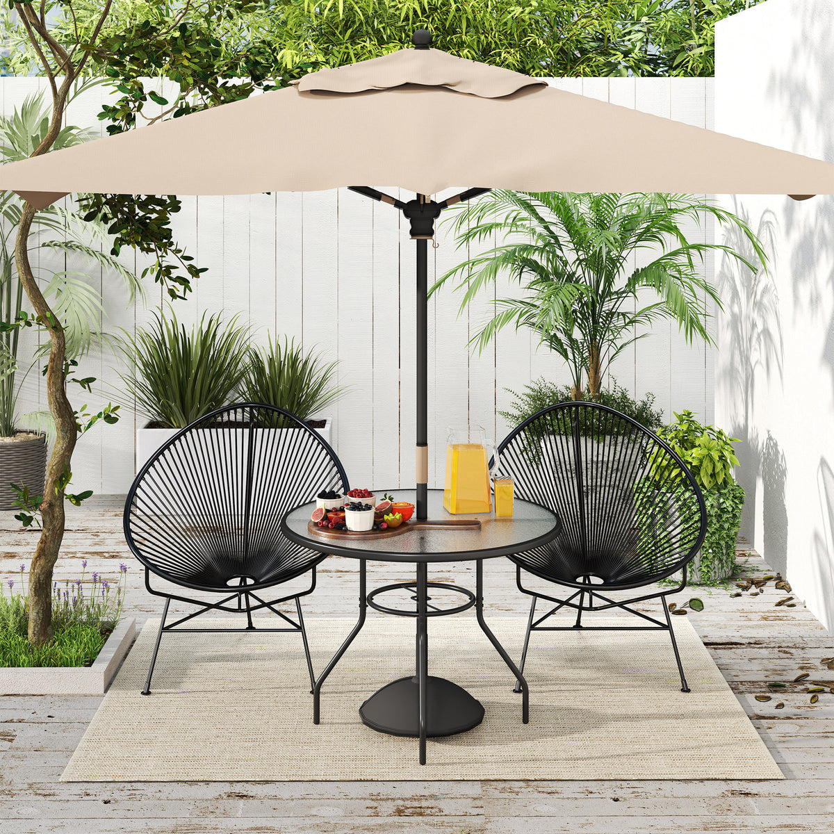 cortex-london-windsor-round-garden-dining-table-black-tempered-glass-100cm-parasol-hole