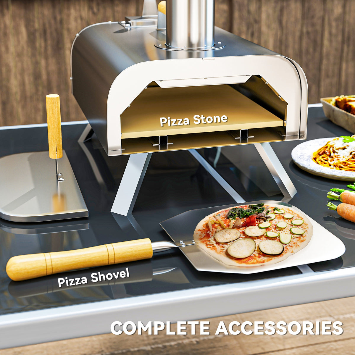 cortex-london-york-portable-12-inch-wood-pellet-pizza-oven-foldable-legs-stainless-steel