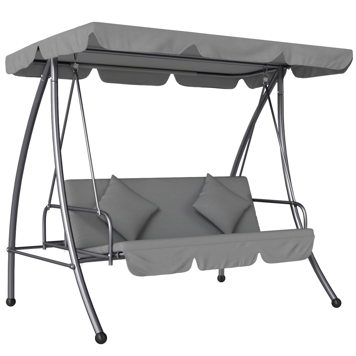 cortex-london-kensington-3-seater-swing-bed-with-canopy-light-grey