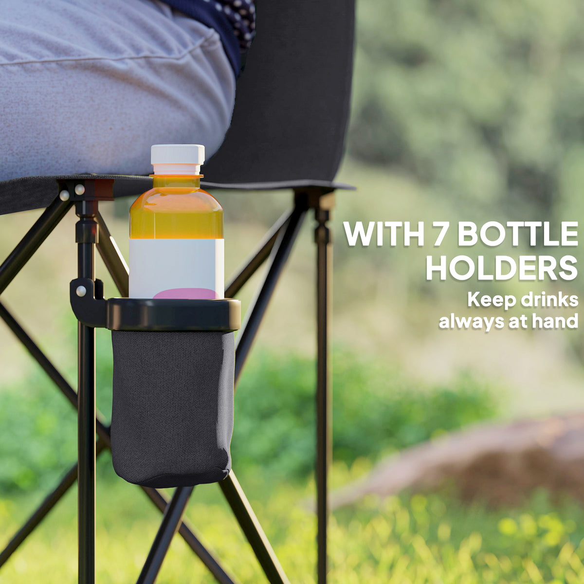 cortex-london-windsor-six-seater-folding-camping-bench-chair-cup-holders-charcoal-grey