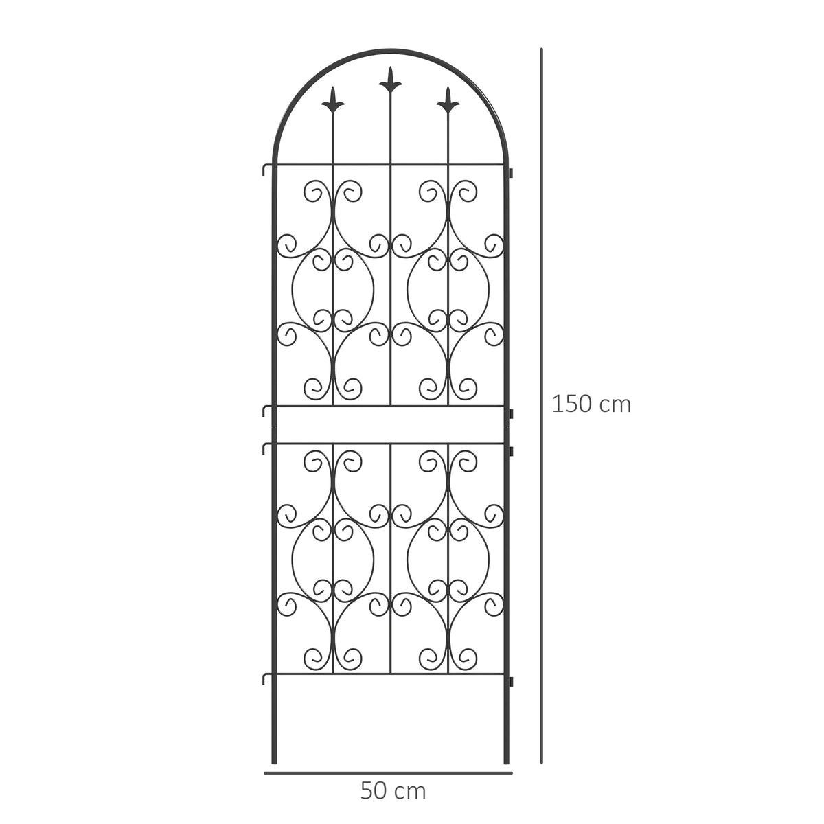 cortex-london-windsor-scrollwork-metal-garden-trellis-set-of-2-black