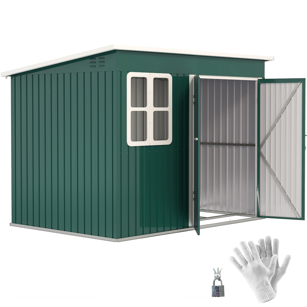 cortex-london-york-galvanised-steel-garden-shed-green