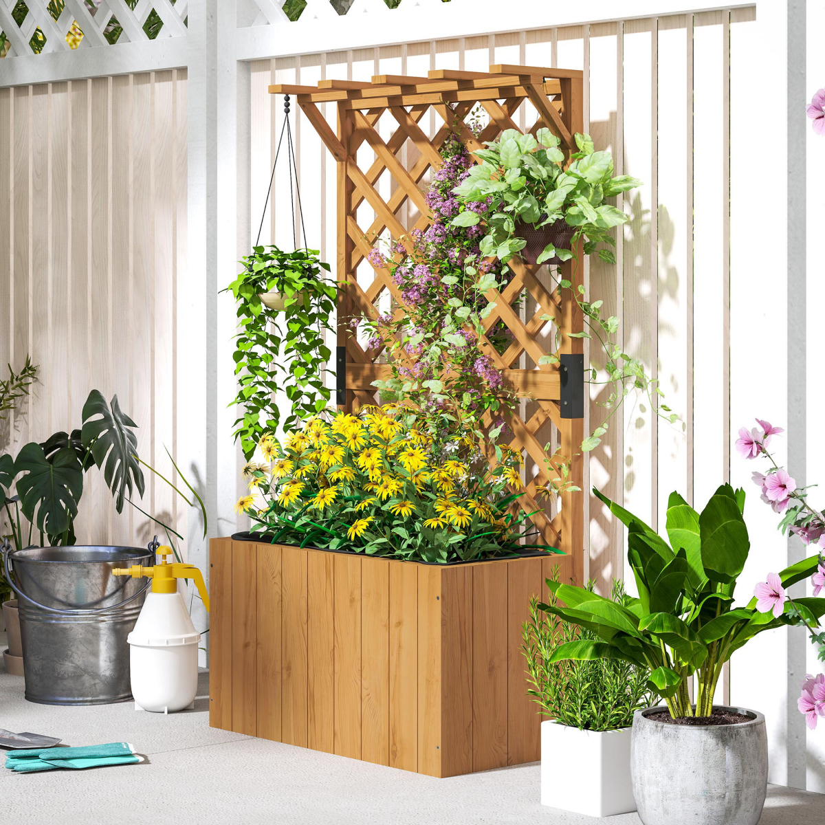 cortex-london-york-fir-wood-planter-trellis-natural-wood-finish
