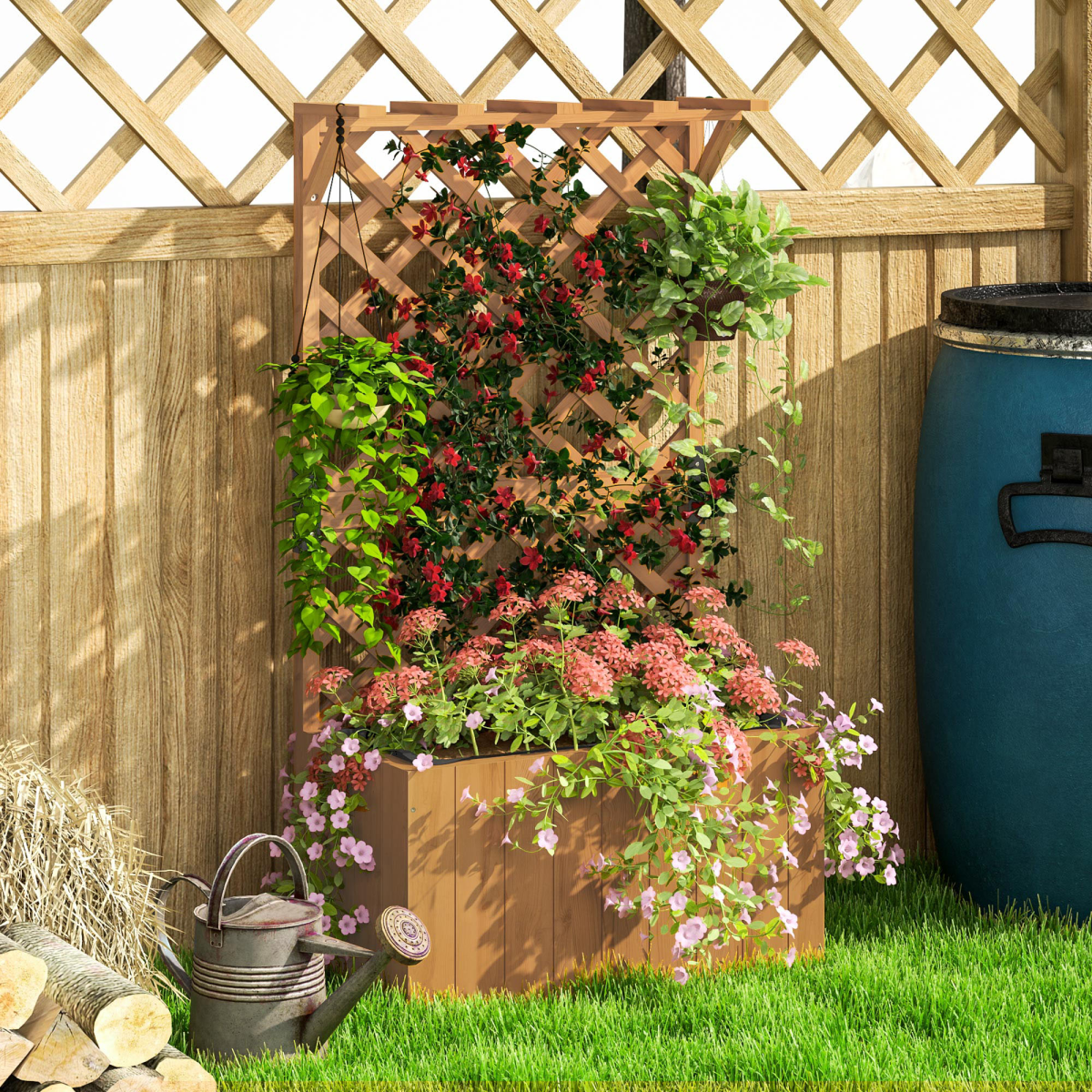 cortex-london-york-fir-wood-planter-trellis-natural-wood-finish