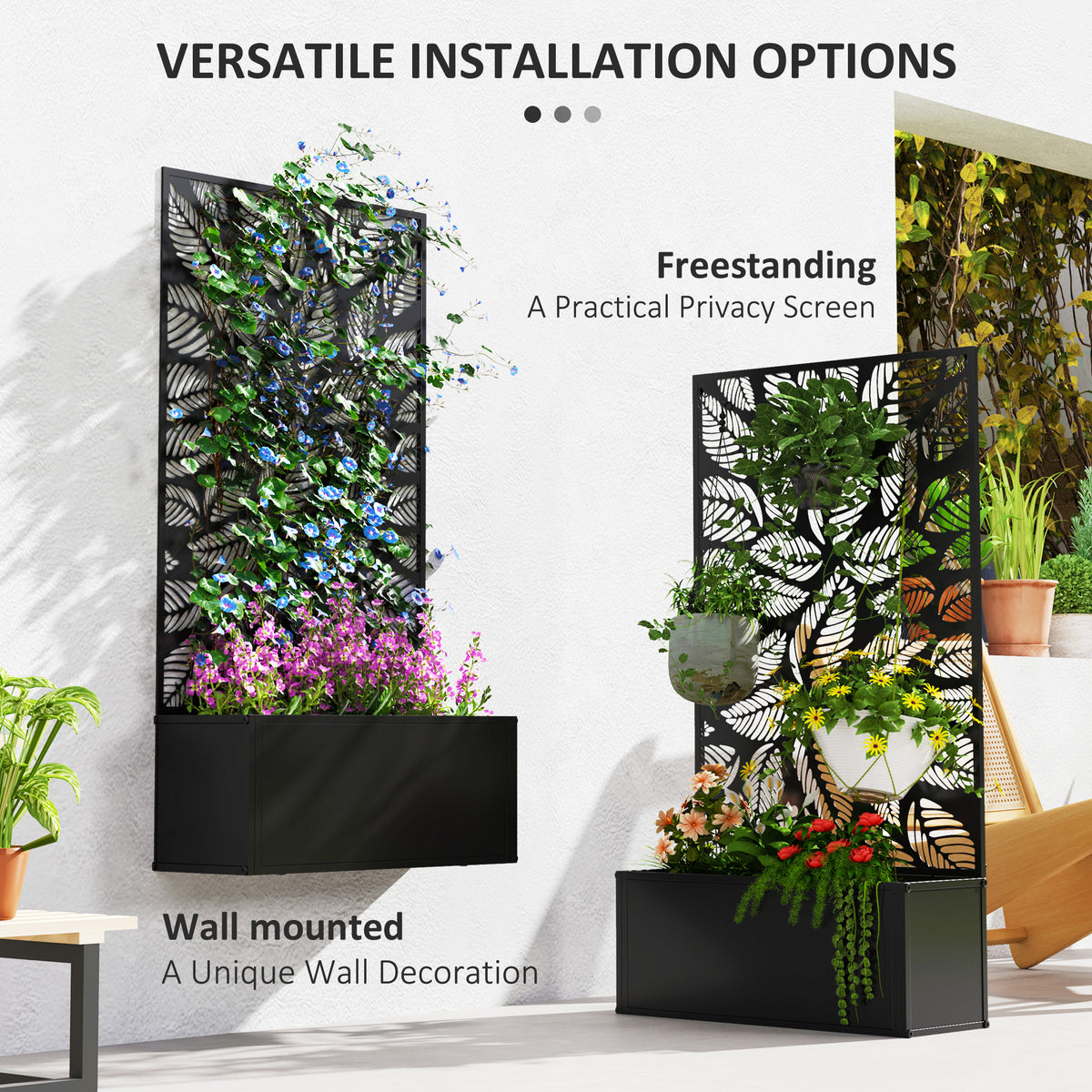 cortex-london-york-metal-raised-garden-bed-trellis-black