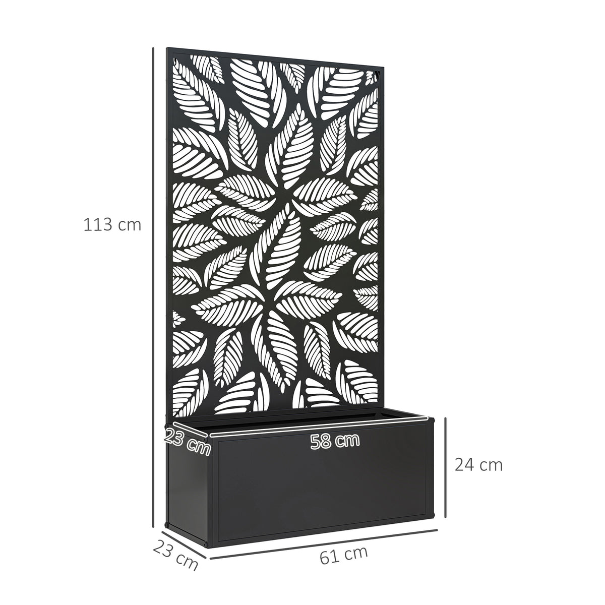 cortex-london-york-metal-raised-garden-bed-trellis-black