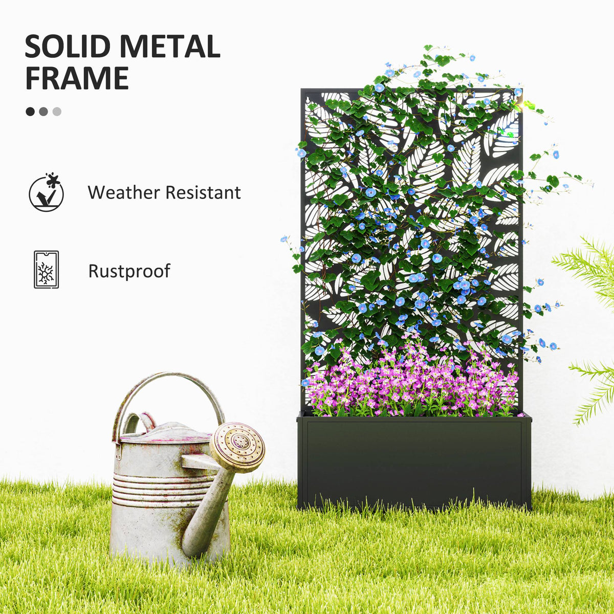 cortex-london-york-metal-raised-garden-bed-trellis-black