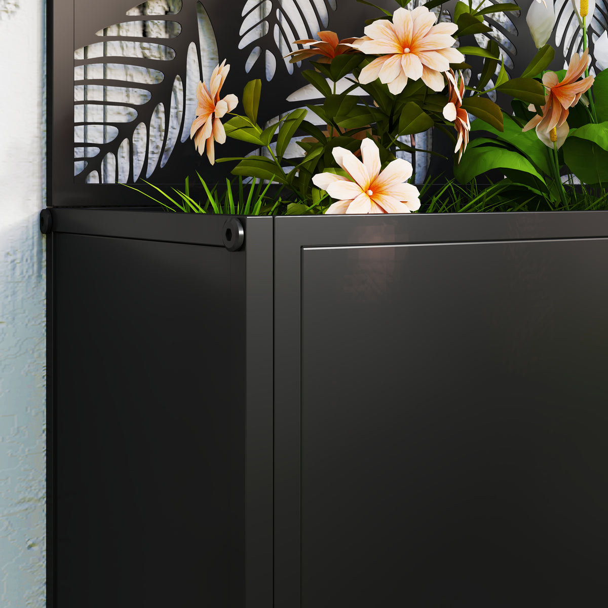 cortex-london-york-metal-raised-garden-bed-trellis-black