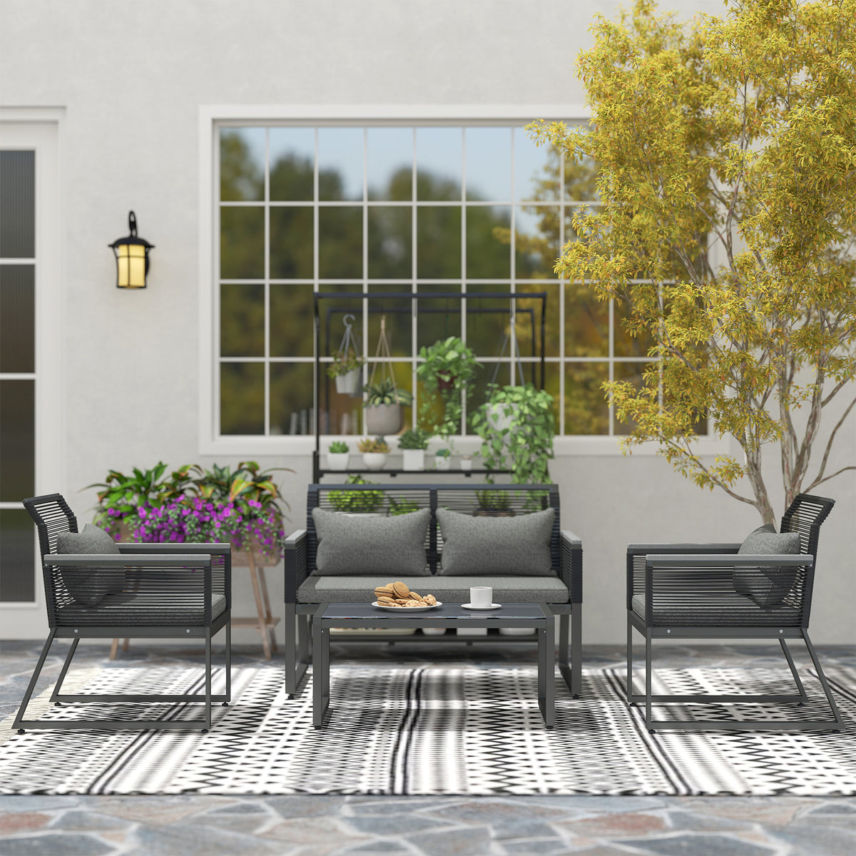 cortex-london-windsor-four-person-rattan-garden-set-charcoal-grey