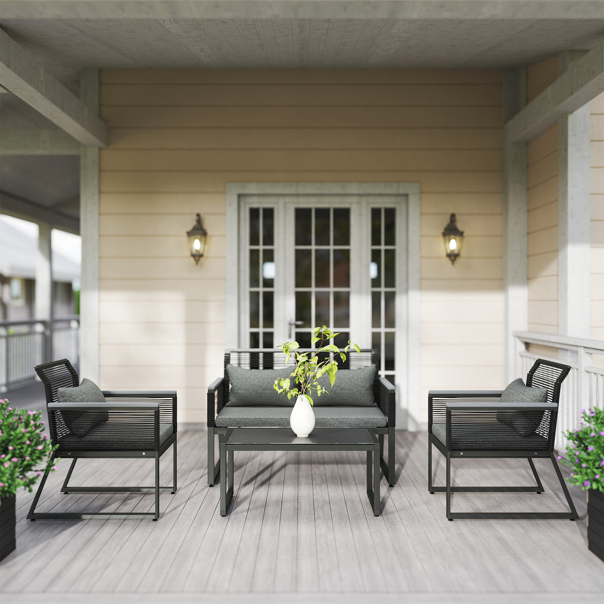 cortex-london-windsor-four-person-rattan-garden-set-charcoal-grey