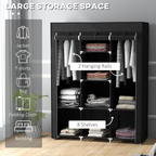 cortex-london-york-fabric-portable-wardrobe-8-shelves-2-hanging-rails-beige