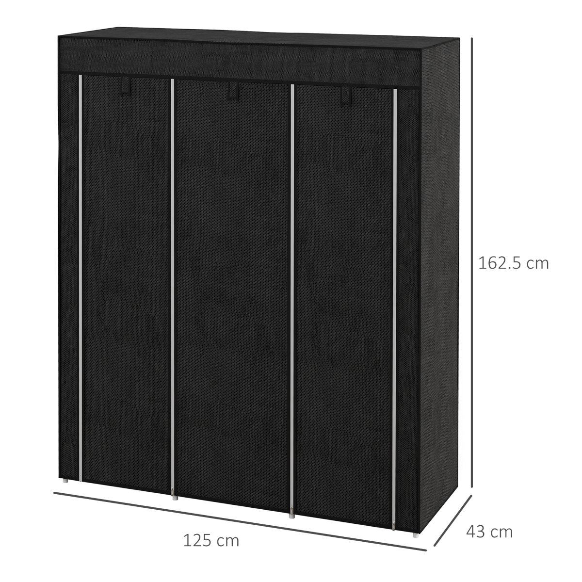 cortex-london-york-fabric-portable-wardrobe-8-shelves-2-hanging-rails-beige