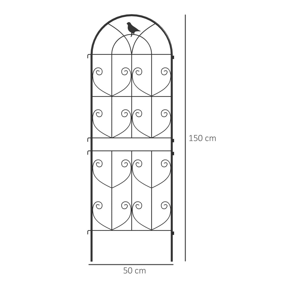 cortex-london-windsor-bird-metal-garden-trellis-panels-set-of-2-black
