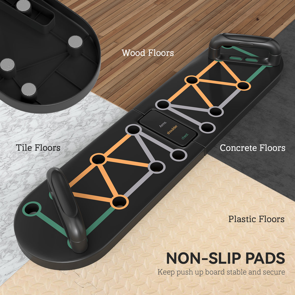 SPORTNOW 11-in-1 Foldable Push Up Board, Press Up Handles for Home Gym