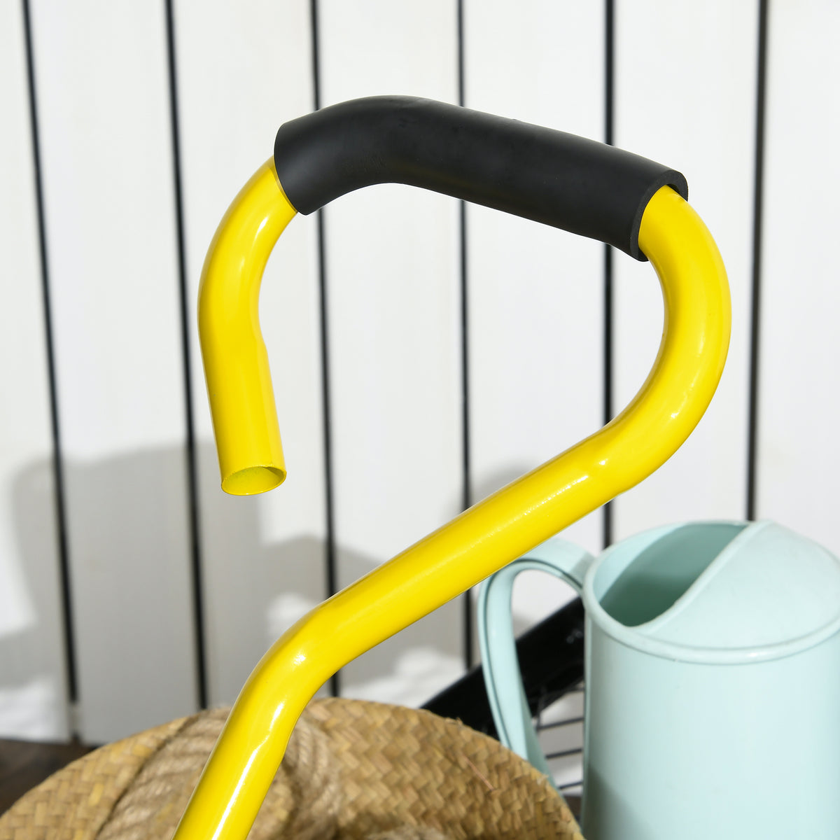 cortex-london-york-garden-trolley-cart-pneumatic-wheels-rotating-handle-yellow