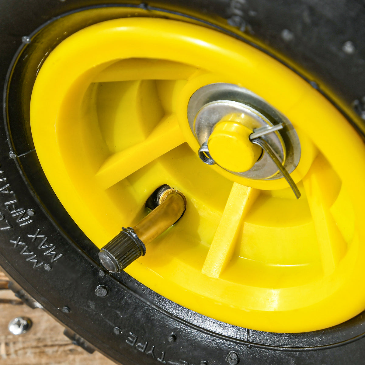 cortex-london-york-garden-trolley-cart-pneumatic-wheels-rotating-handle-yellow