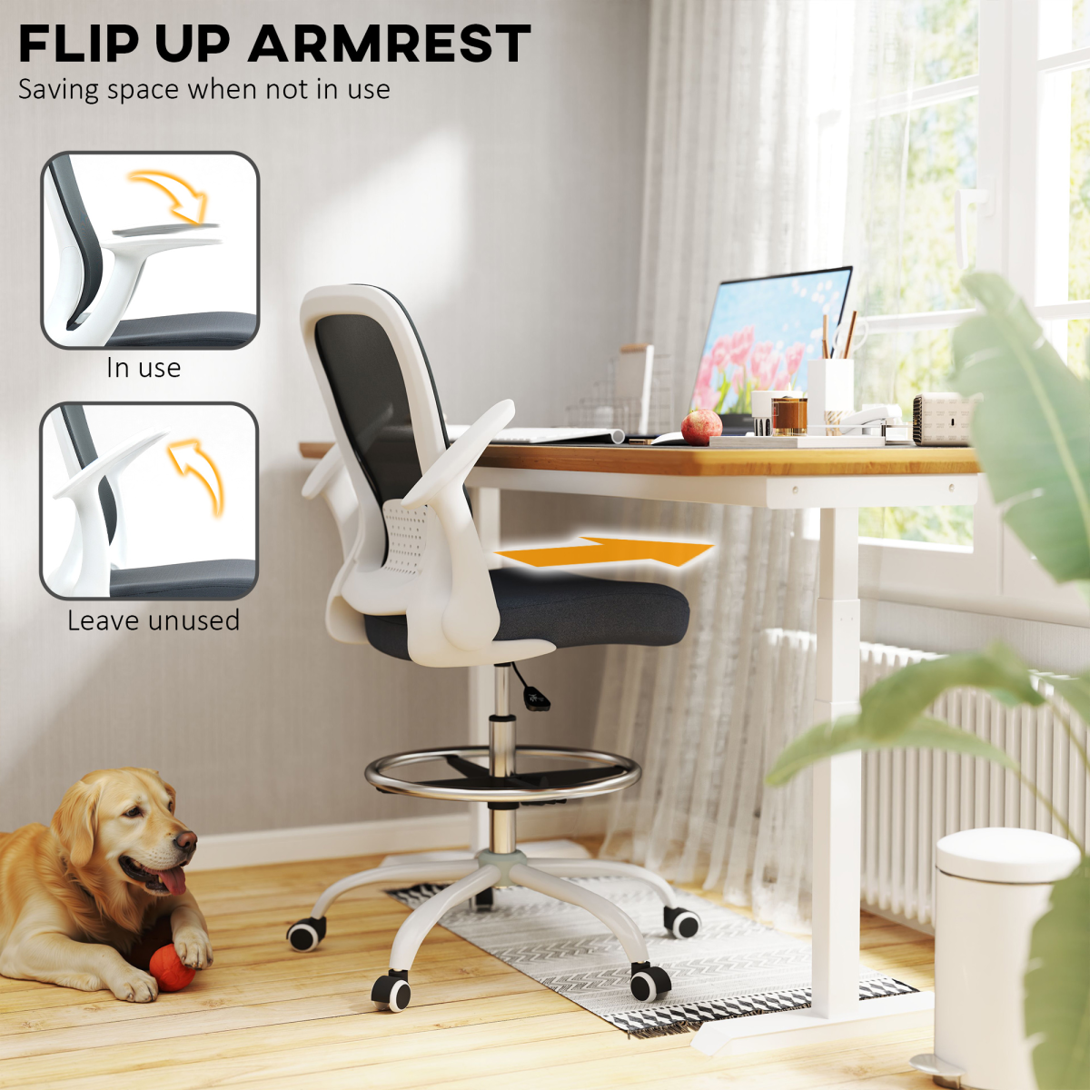 cortex-london-windsor-mesh-draughtsman-chair-black-white