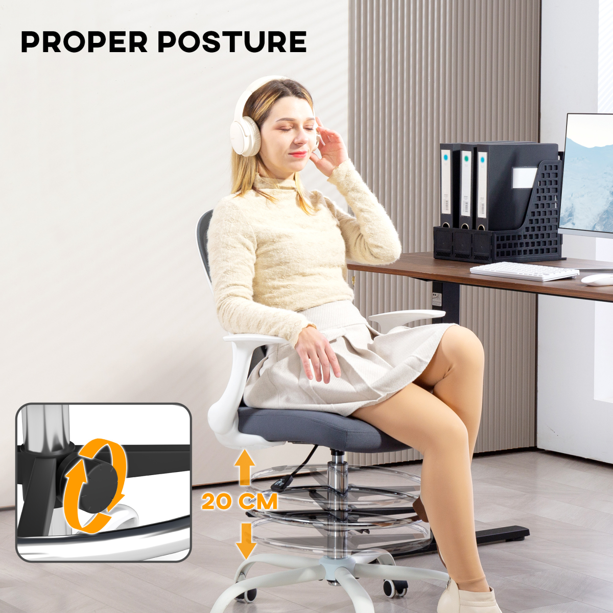cortex-london-windsor-mesh-draughtsman-chair-black-white