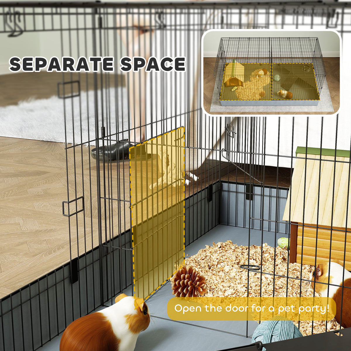 cortex-london-windsor-guinea-pig-cage-and-playpen-black-grey