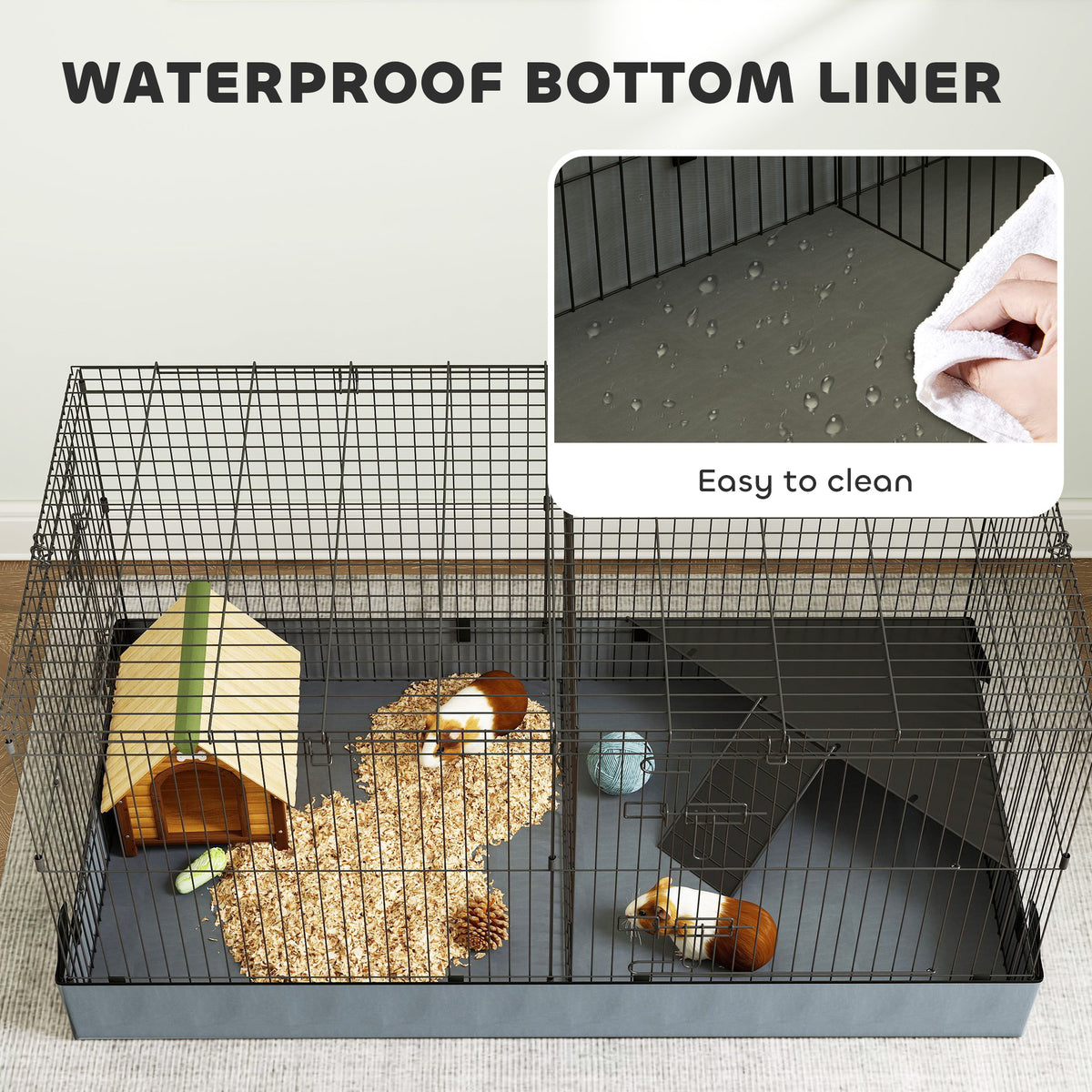 cortex-london-windsor-guinea-pig-cage-and-playpen-black-grey
