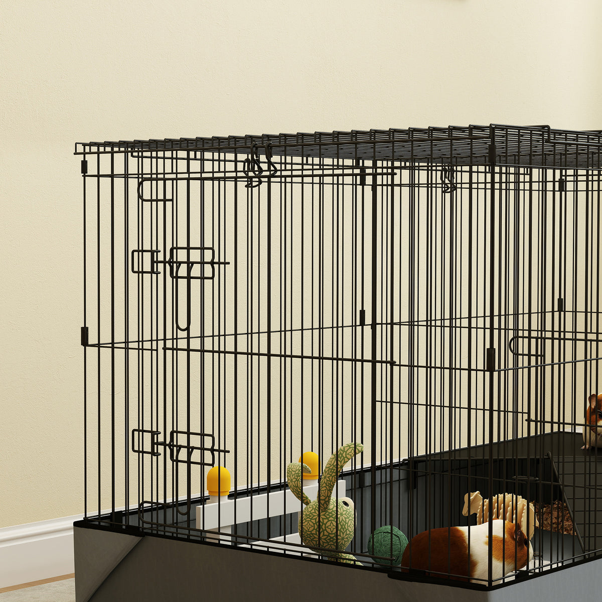cortex-london-windsor-guinea-pig-cage-and-playpen-black-grey