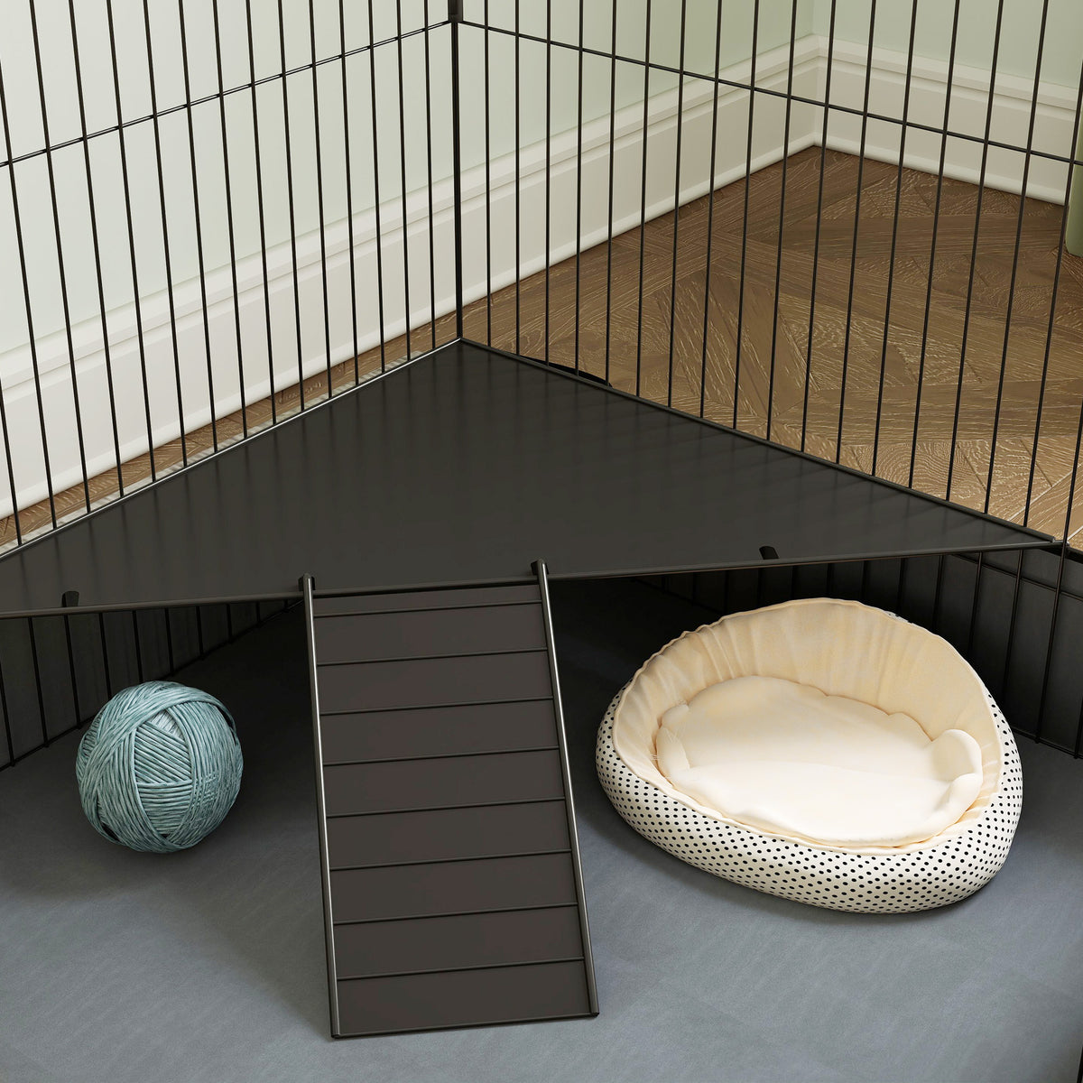 cortex-london-windsor-guinea-pig-cage-and-playpen-black-grey