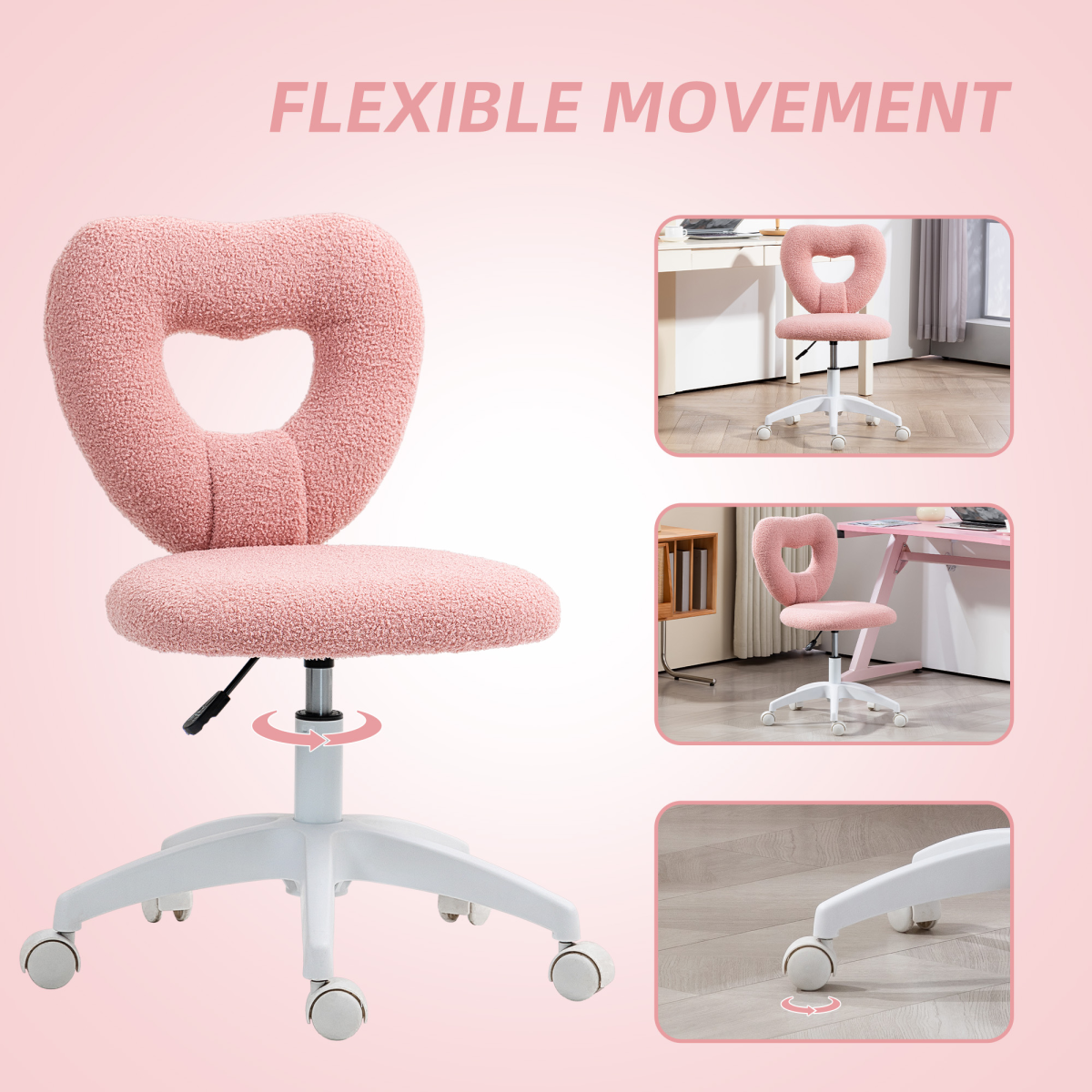 cortex-london-windsor-heart-teddy-fleece-desk-chair-pink