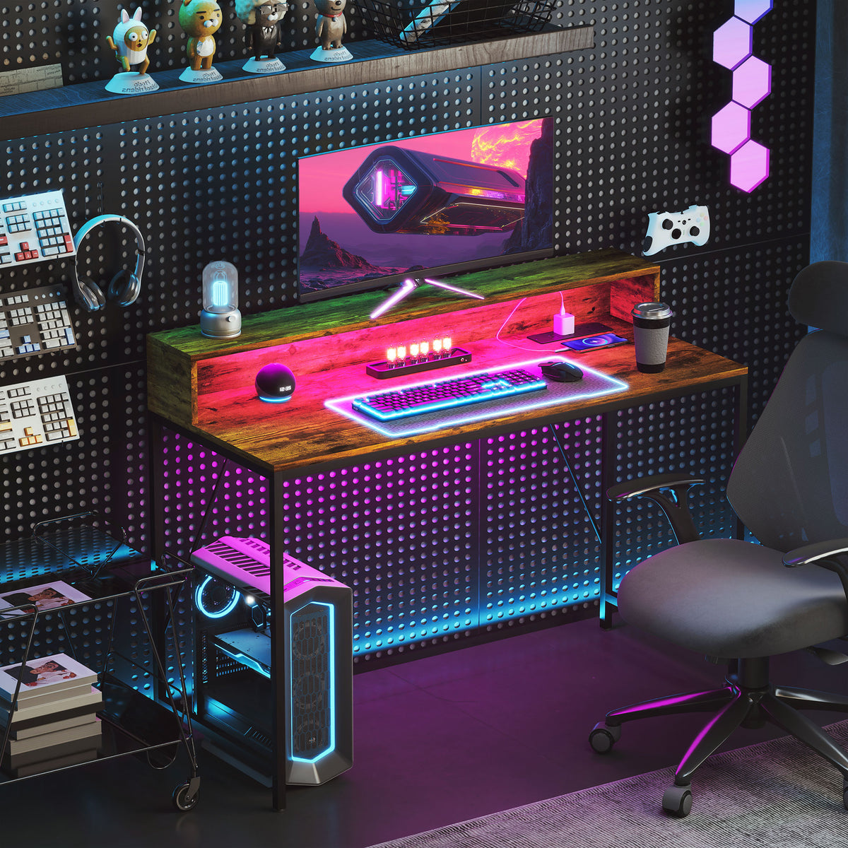 cortex-london-windsor-led-computer-desk-with-shelf-rustic-brown