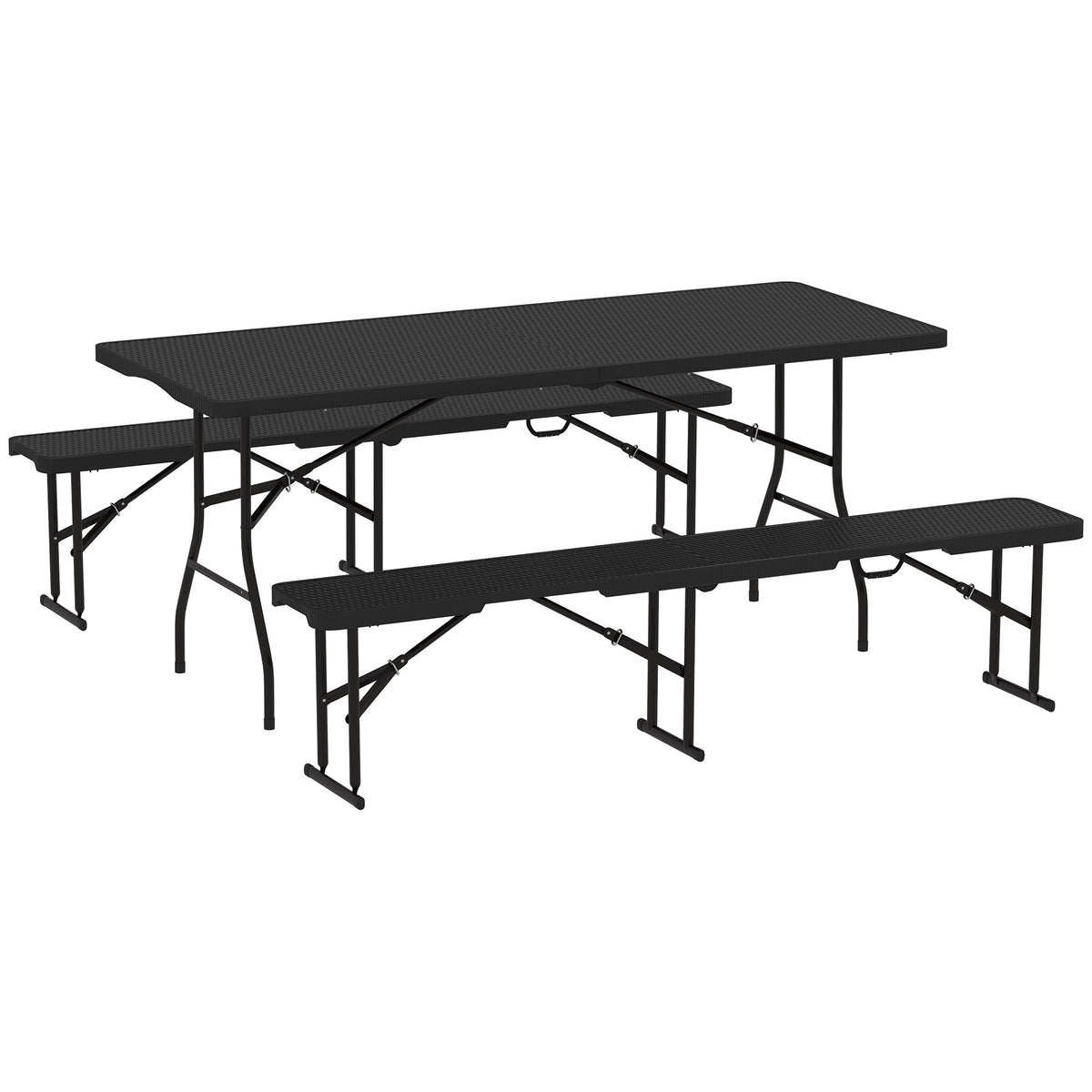 cortex-london-windsor-rattan-effect-folding-picnic-table-and-bench-set-black-brown