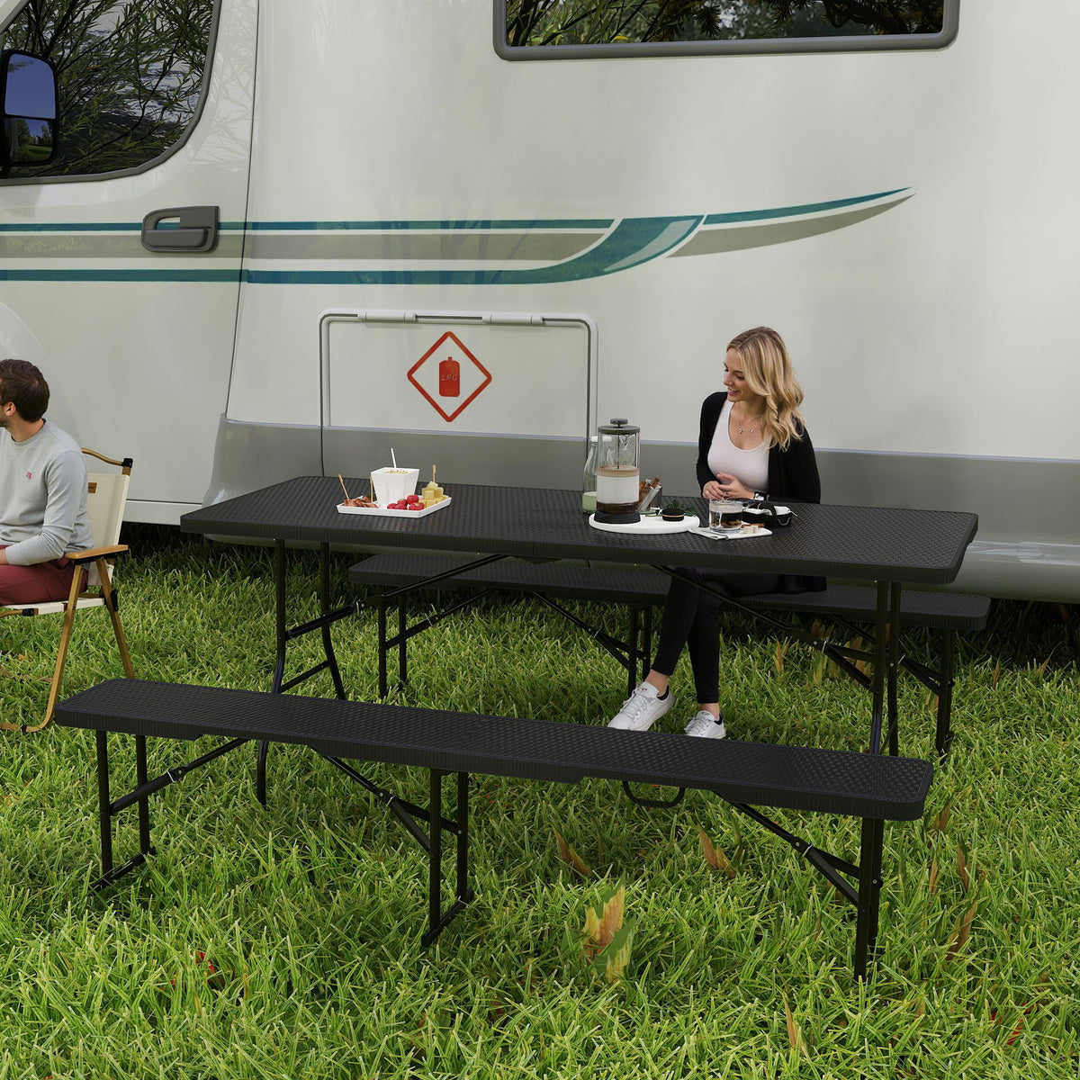 cortex-london-windsor-rattan-effect-folding-picnic-table-and-bench-set-black-brown