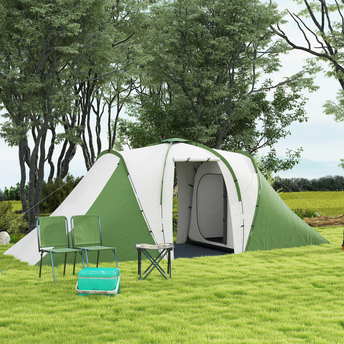cortex-london-windsor-six-person-camping-tent-two-bedrooms-green-white