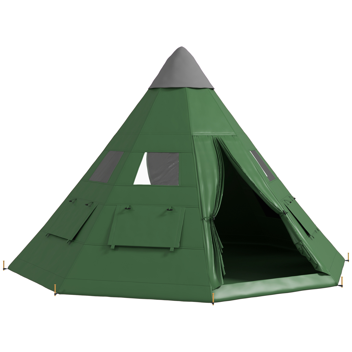 cortex-london-windsor-six-person-family-camping-tent-green-black