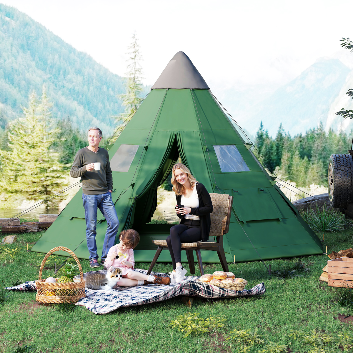 cortex-london-windsor-six-person-family-camping-tent-green-black