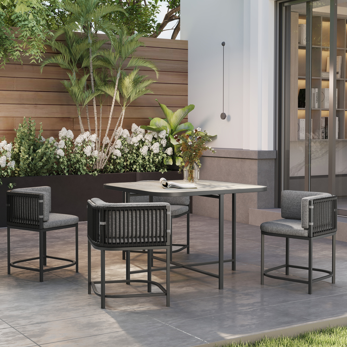 cortex-london-windsor-four-seater-rattan-dining-set-charcoal-grey-black