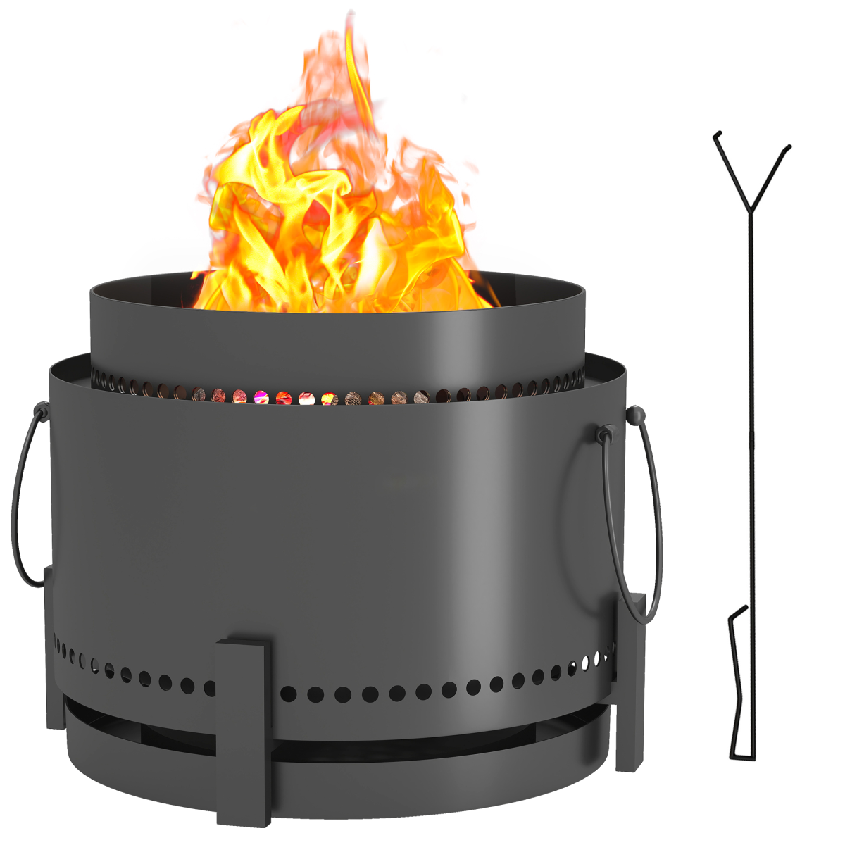 cortex-london-york-smokeless-wood-burning-metal-fire-pit-37cm-dark-grey