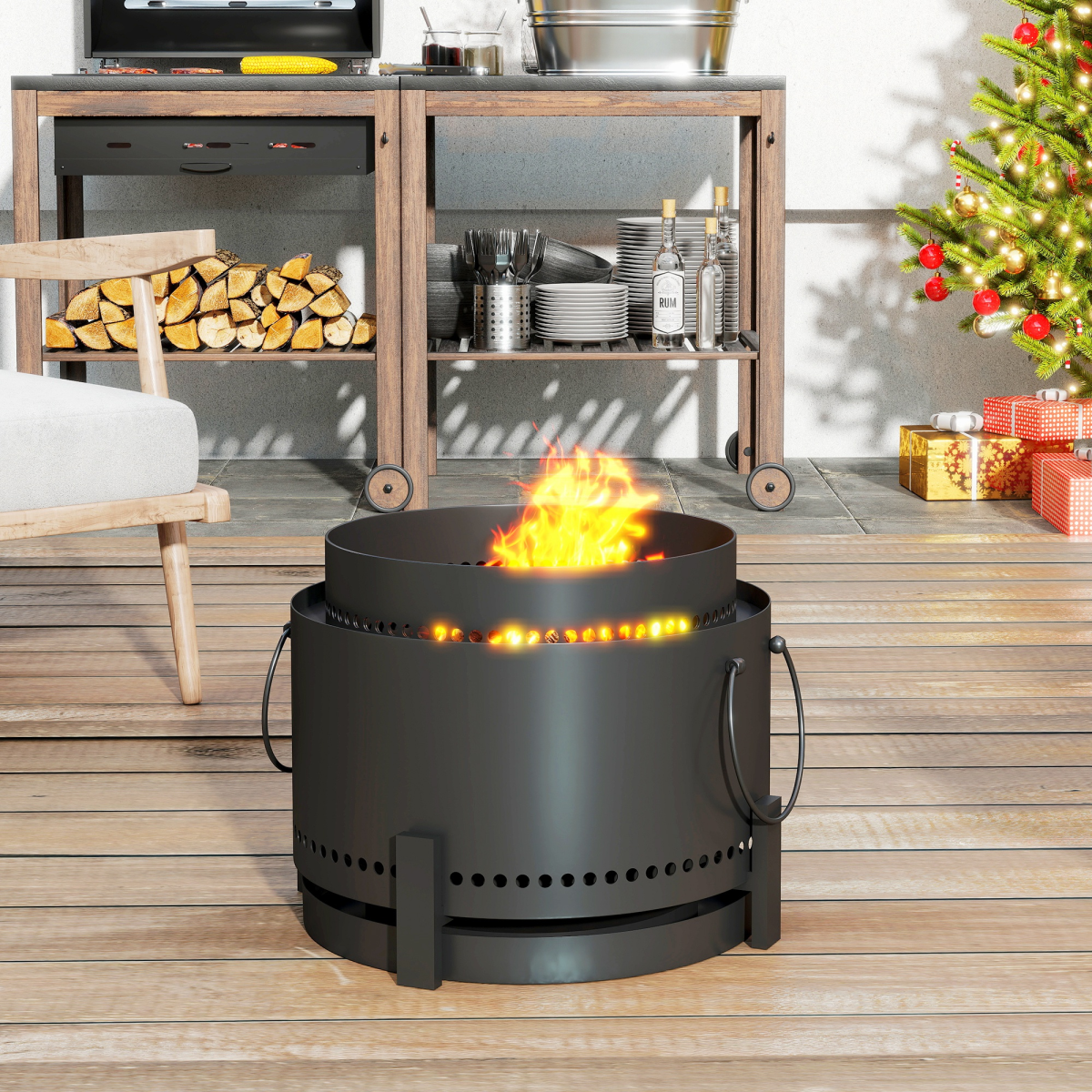 cortex-london-york-smokeless-wood-burning-metal-fire-pit-37cm-dark-grey
