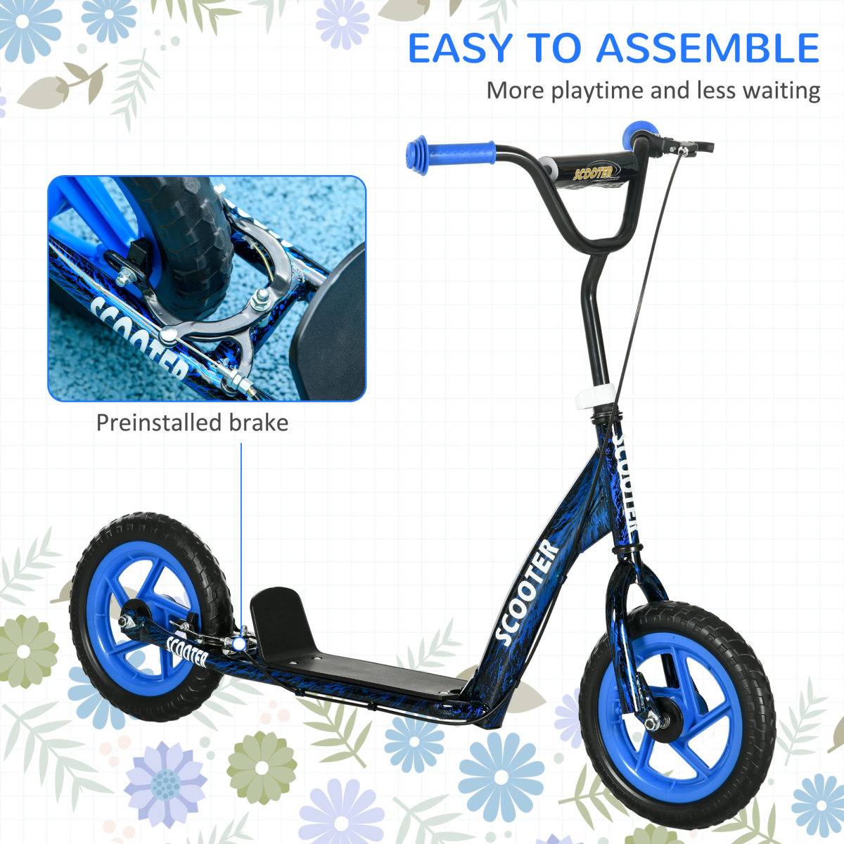 cortex-london-windsor-blue-kids-kick-scooter-adjustable-handlebar