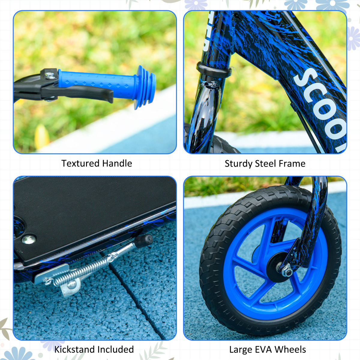 cortex-london-windsor-blue-kids-kick-scooter-adjustable-handlebar